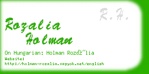 rozalia holman business card